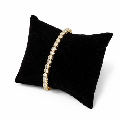 Gold-Tone Crystal Stone Tennis Bracelet