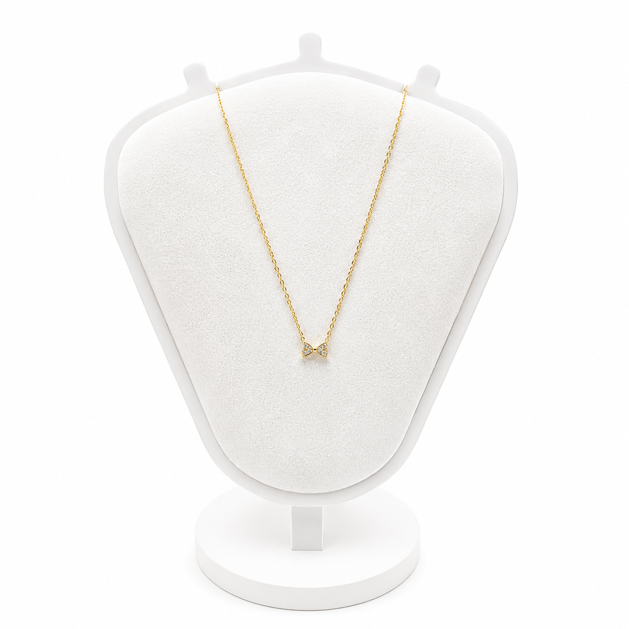 Gold Bow Pendant Necklace | Delicate Minimal Chain for Women