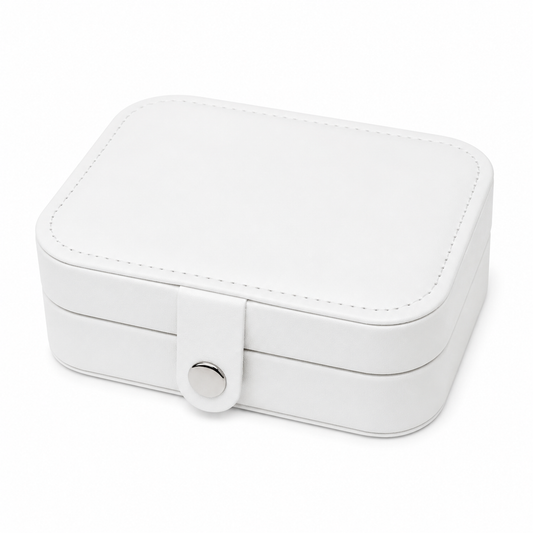 White Travel Jewelry Organizer Box