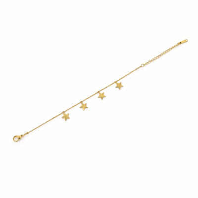 Gold Plated Star Charm Bracelet for Women