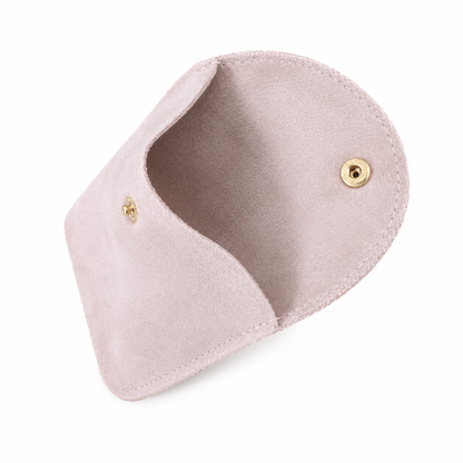 Blush Pink Snap-Closure Jewelry Pouch
