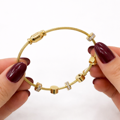 Nazar Protection Gold Bracelet — Evil Eye Charm Bracelet
