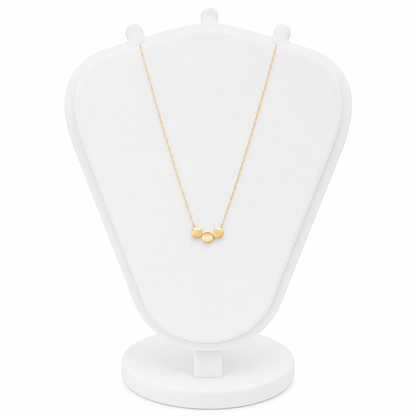 Minimal Three Disc Gold Necklace