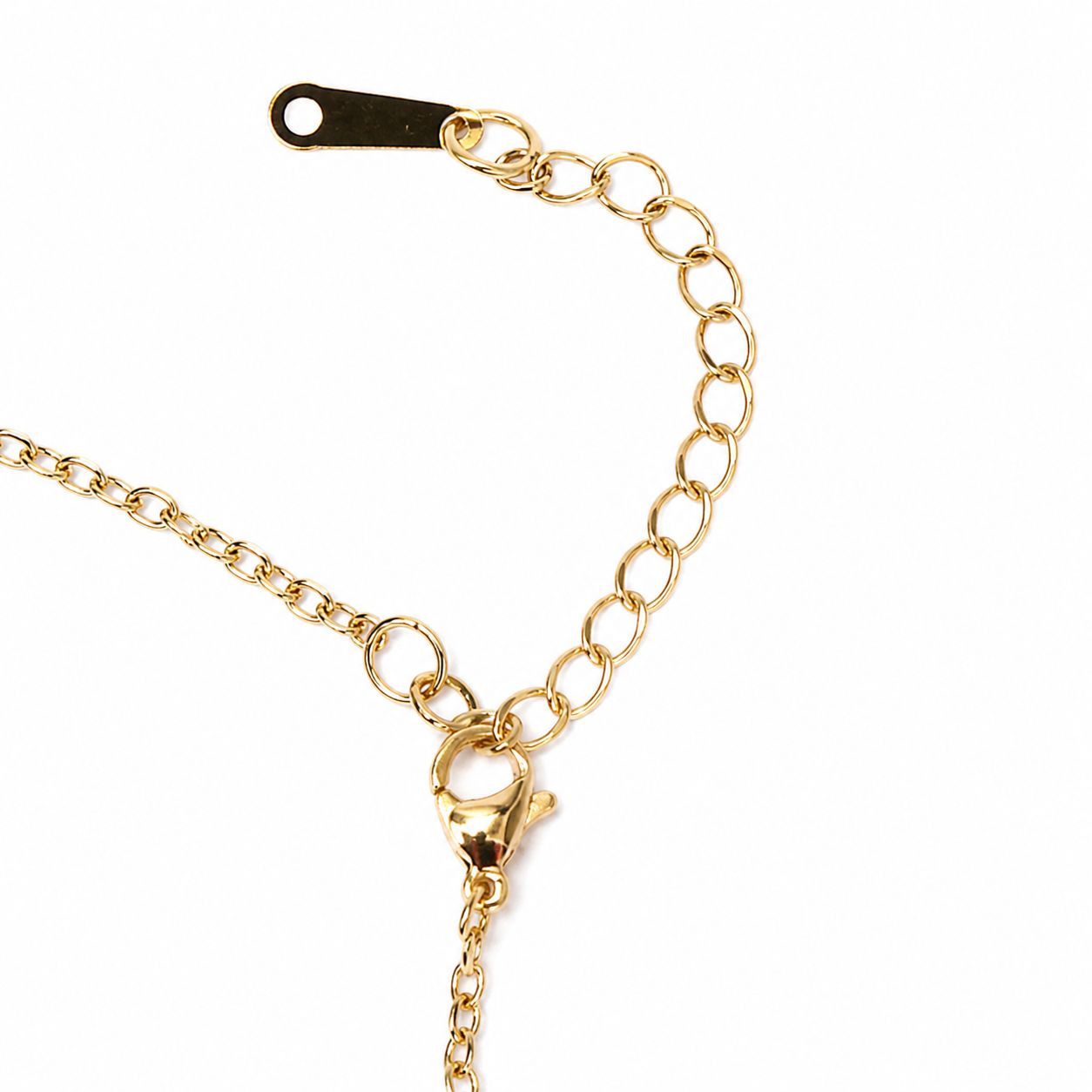 Gold Black & Pearl Disc Bracelet