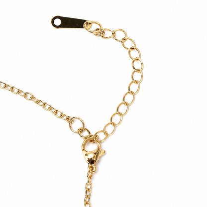 Gold Black & Pearl Disc Bracelet