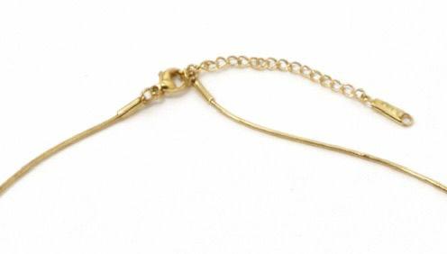 Gold Emerald-Cut Crystal Pendant Necklace