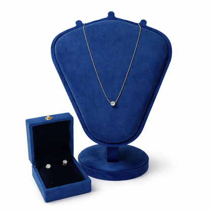 Elegant Gold-Plated Solitaire Pendant Set