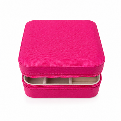 Compact Pink Travel Jewellery Organizer