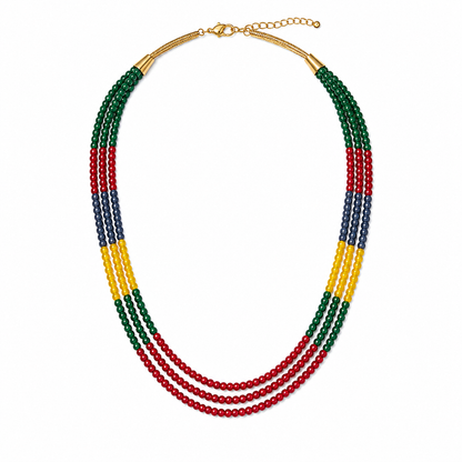 Multi-Color Beaded Necklace