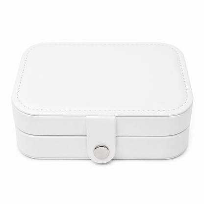 White Travel Jewelry Organizer Box