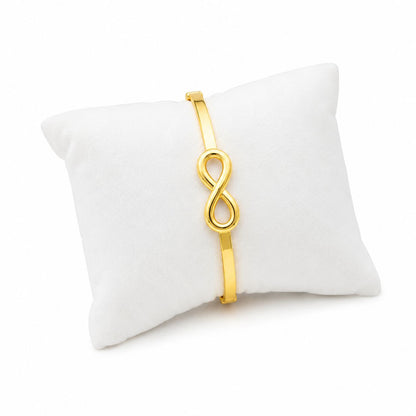 Gold Infinity Hinged Bracelet