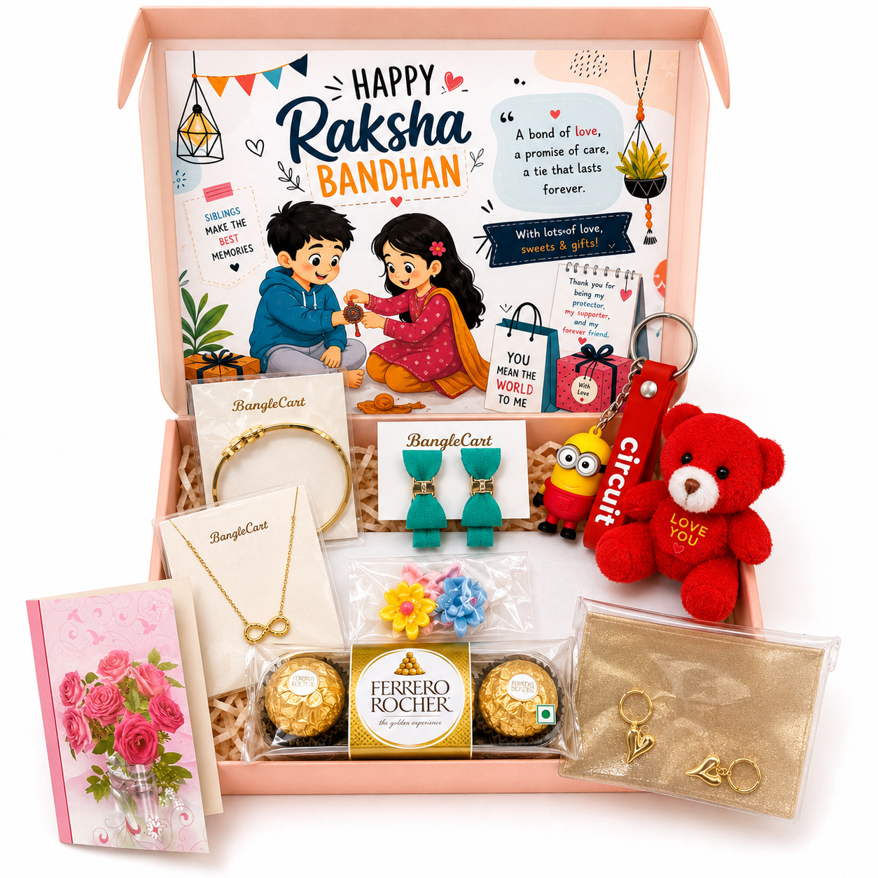 Luxury Rakhi Gift Hamper with Jewellery