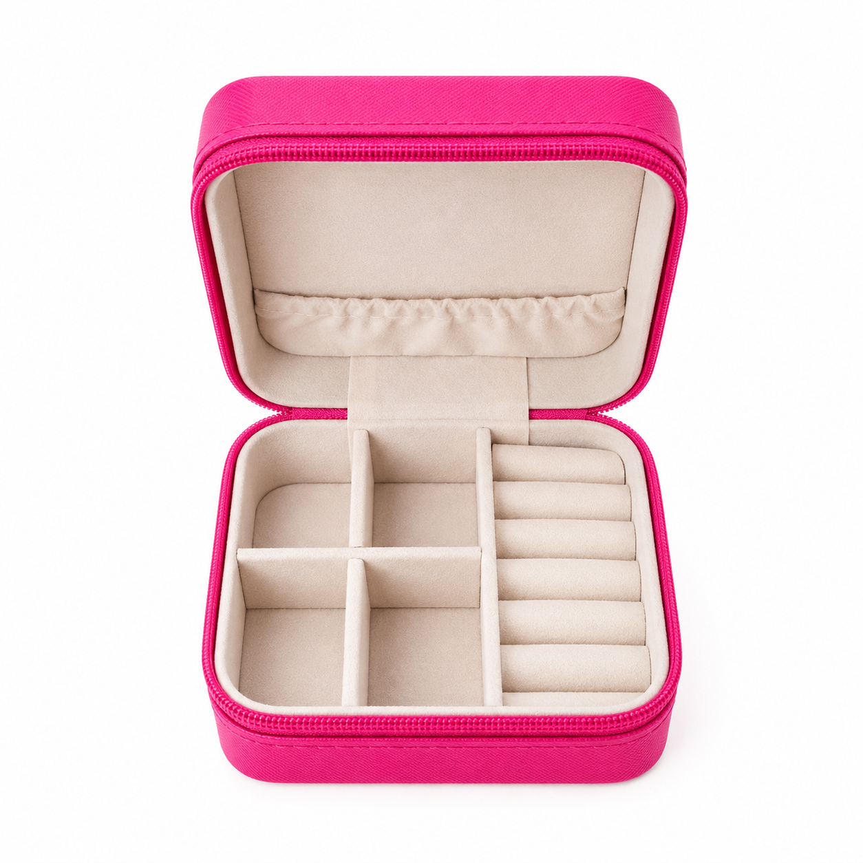 Compact Pink Travel Jewellery Organizer