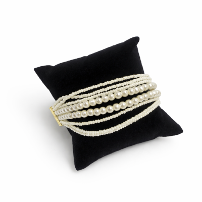 Gold Tone Multi Layer Pearl Bracelet