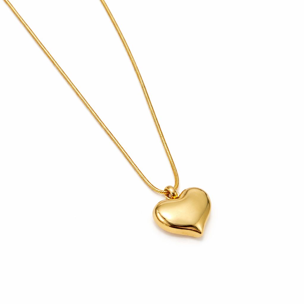 Gold Heart Pendant Necklace