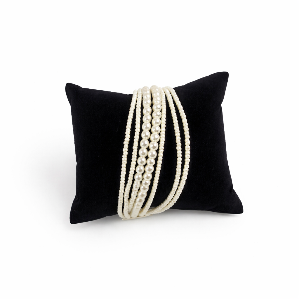 Gold Tone Multi Layer Pearl Bracelet