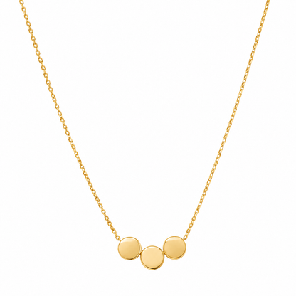 Minimal Three Disc Gold Necklace