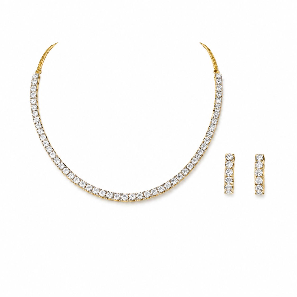 Single Line Diamond Necklace