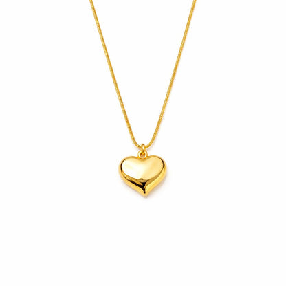Gold Heart Pendant Necklace
