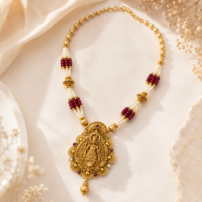 Traditional Temple Pendant Necklace