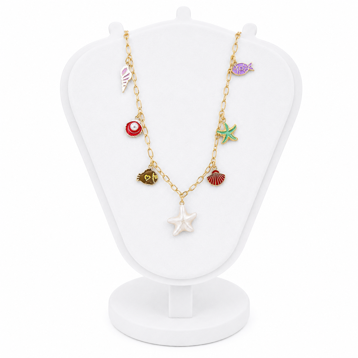 Ocean Charm Gold Necklace