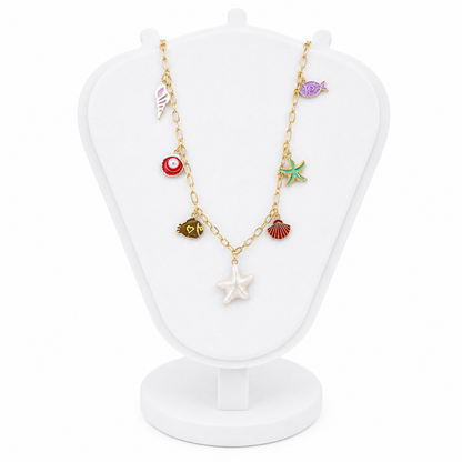 Ocean Charm Gold Necklace