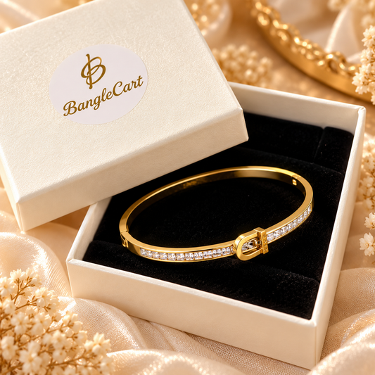 Luxury Gold Crystal Love Bracelet for Women