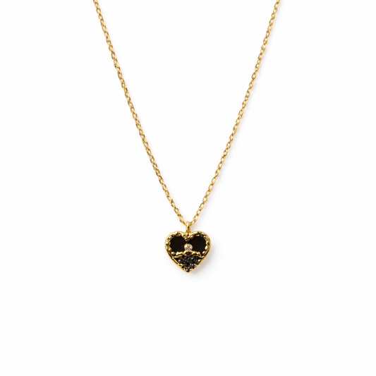 Gold Multiple Heart Charms Necklace & Matching Earrings