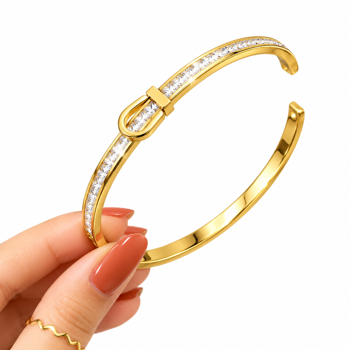 Luxury Gold Crystal Love Bracelet for Women