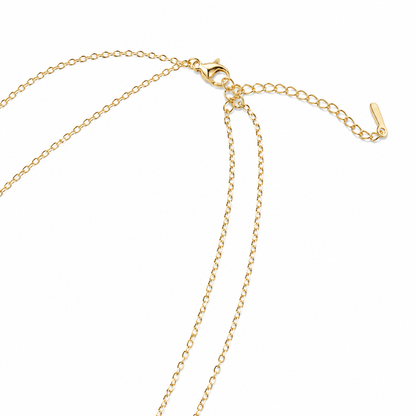 Double-Layer Crystal Drop Bar Necklace