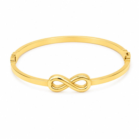 Gold Infinity Hinged Bracelet