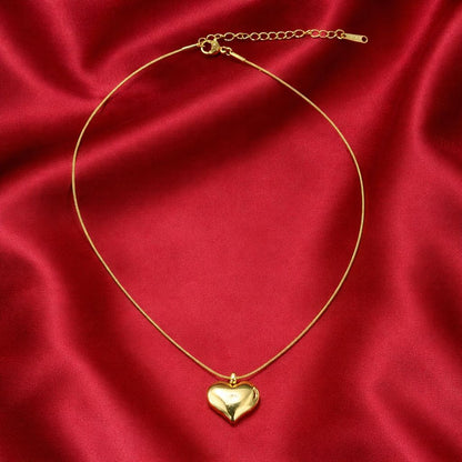 Gold Heart Pendant Necklace