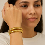 Spiral Golden Anti- Tarnish Bracelet – Elegant &  Durable Jewelry for Everyday Wear