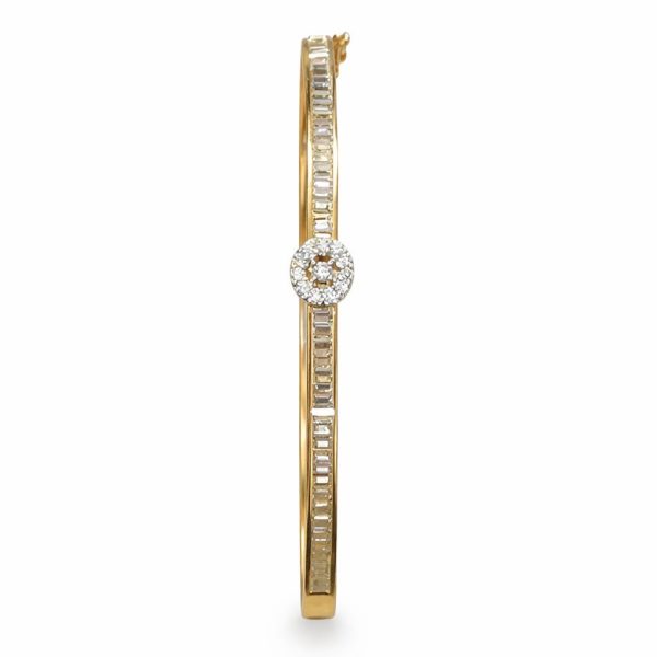 Image showing diamond gold bangle bracelet