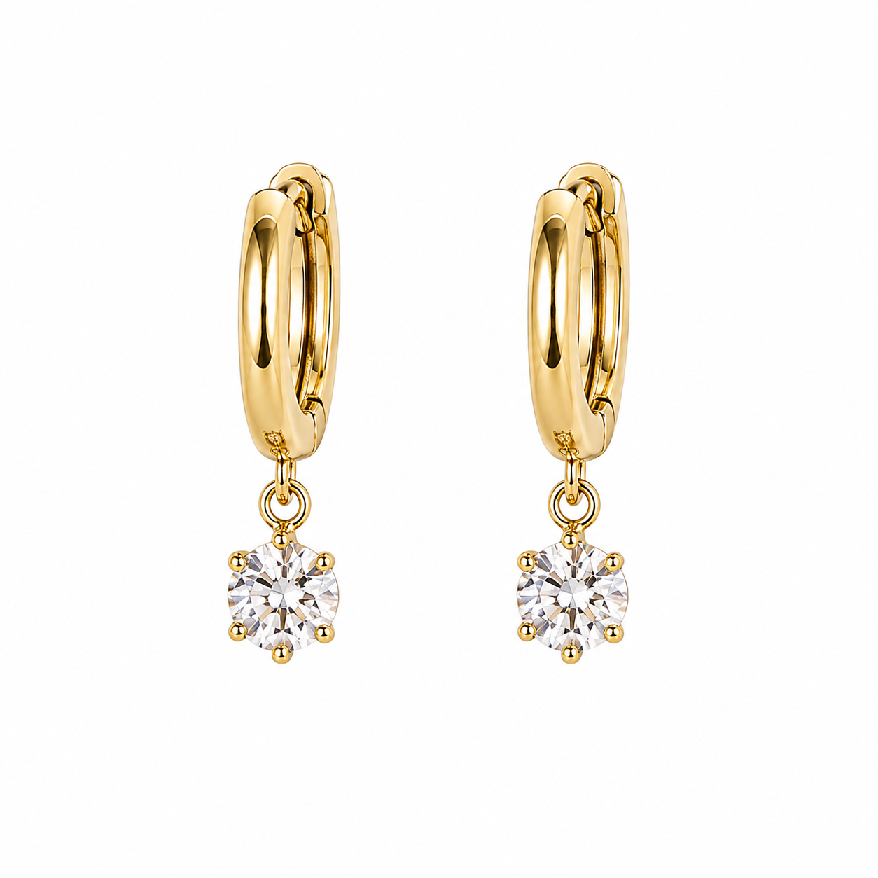 Elegant Gold-Plated Crystal Bracelet & Hoop Earrings Set 9 Elegant Gold-Plated Crystal Bracelet & Hoop Earrings Set - Image 9