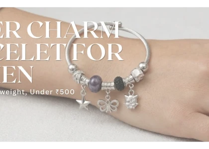 silver charm bracelet for women